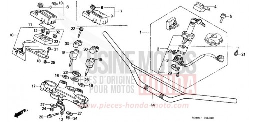 HANDLE PIPE/TOP BRIDGE XL600VR de 1994
